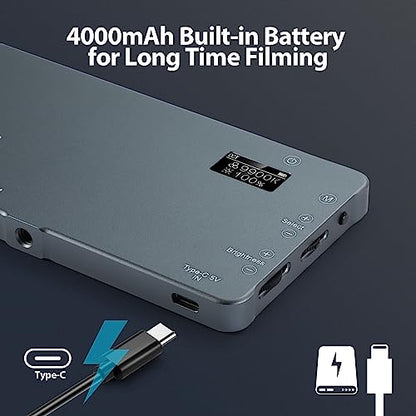 ENEGON 4000mAh Rechargeable Mountable Bicolor LED Video Light with Mini Panel for Professional DSLR Cameras | Photo Video Lighting Long Battery Life | Fits for iPhone Sony Canon Nikon Fuji Panasonic - color: Camera LED Light