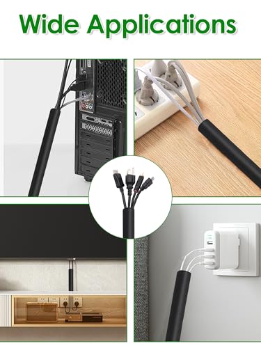 Wire Sleeves for Cables -Mic Boom Arm Cables Sleeve, Tidy up the Wire Harness, Versatile, Flexible and Easy to Install by YOUSHARES (2PCS) - color: Cable Sleeve for Mic Stand