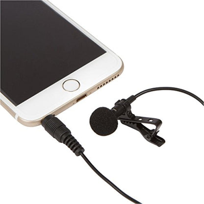 Xtenzi iX4Pro Lavalier Lapel Microphone Clip-on Directional Noise Condensing Sound Super Delux Lav Mic Compatible with Apple Ipad iPod Touch, Samsung Android & Windows Smartphones