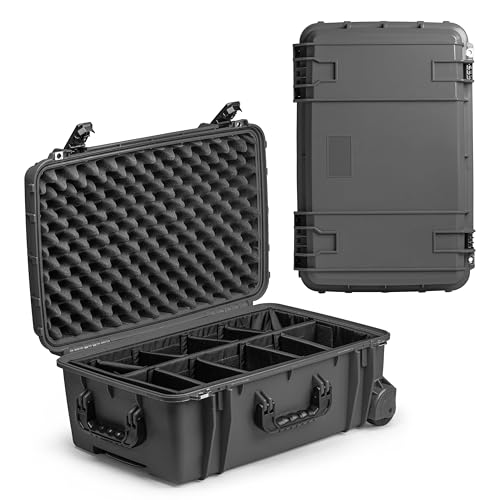 Seahorse 920 Professional Camera Case with Padded Dividers, TSA Approved, MIL‑Spec, IP67 Waterproof, USA Made for Photographers and Travel Enthusiasts - color: Grey, size: 920, style: Padded Dividers