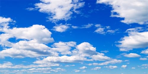 Fabric 20x10ft Sky Backdrop White Clouds Blue Sky Photo Background for Newborn Baby Shower Kids Birthday Party Decorations Banner - size: 20x10ft