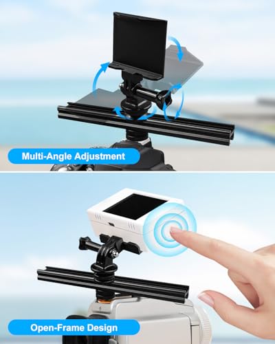 Multifunctional Camera Hot Shoe Extension Bracket for Video Recorder | Professional Digital Equipment Mount Plate Adapter Fits for ImmersionRC Powerplay GoPro, Light Metals