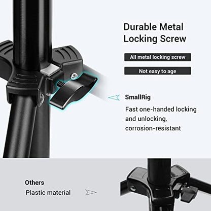 SMALLRIG Photography Light Stand 110"/9.2ft/280cm, Air-Cushioned Aluminum Photo Video Tripod Stand with 1/4" Screw for Softbox, Studio Light, Reflector and Ring Light, Max Load 8kg, RA-S280 - size: 9.2ft (Stand Only)