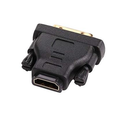 DTECH DVI to HDMI Adapter DVI Male to HDMI Female Bi-Directional DVI-D Port Converter 4K 1080P Gold Plated Connector