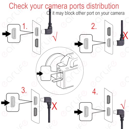 RS Multi-Camera Control Cable(USB-C to Micro), Right Angle, for DJI RS4 Pro RS4 RS3 Pro RS3 Mini RSC2 RS2 Gimbal Stabilizer, for SONY a7m2 a9 for CANON 5d4 5dsr NIKON Panasonic Fujifilm Camera - size: UP