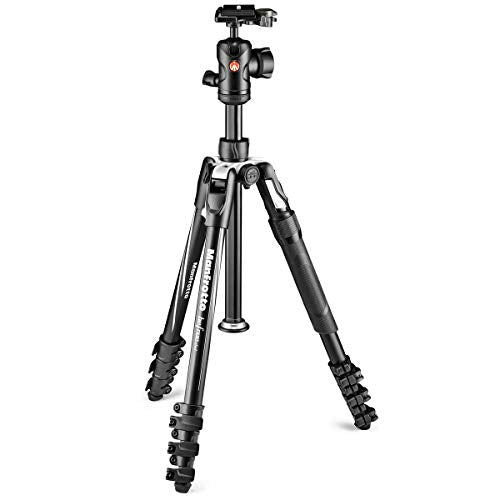 Manfrotto MKBFRLA4B-BHM Befree Advanced 2N1 Travel Tripod with Monopod, Lever Lock, Tripod Bag, Plate and Ball Head Included for Canon, Nikon, Sony, DSLR, CSC, Mirrorless, Up to 9 kg, Aluminium - style: 2 in 1 - Twist Black