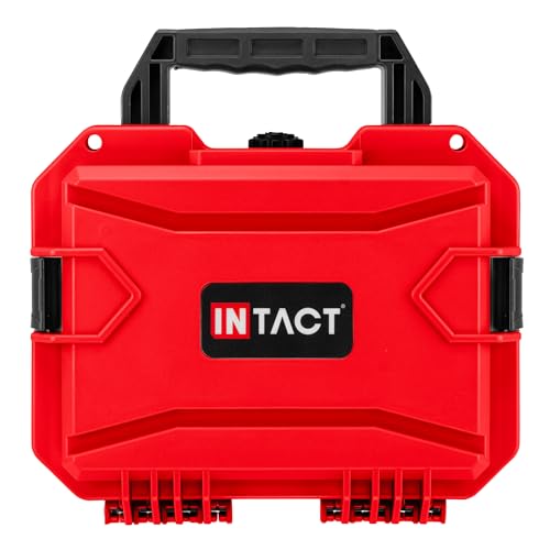 Eylar 11.8" Intact Series Compact Hard Camera Case, Lightweight and Durable Stacker Design with Foam (Red) - color: Red