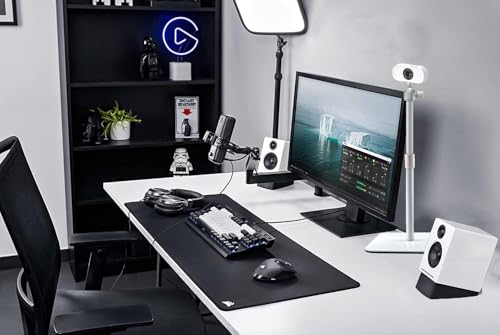 White Webcam Stand for Logitech Brio 500,StreamCam,Lenovo,Elgato Neo Webcams