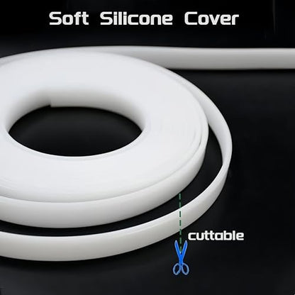 16.4Ft/5M Silicone LED Cover, Alumium Profile Silicone Channel Diffuser Flexible PC Lampshade Line for Strip Lights, Ceiling Lamp, Under Cabinet Cover Replaceable Installation (16mm) - color: 16mm