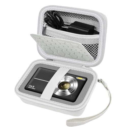 Comecase Carrying & Protective Case for Digital Camera, for CAMKORY/for Kodak Pixpro/for Canon PowerShot ELPH 180/190 / for Sony DSCW800 DSCW830 Cameras for Travel(Bag Only)- White - color: White