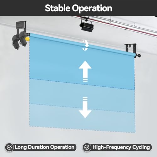 2 Roller Electric Backdrop Support System Wall Mount Motorized Electric Photo Background Roller with Remote for Studio Live Game Video Background,Compatible with Light Stand, Walls,Ceiling