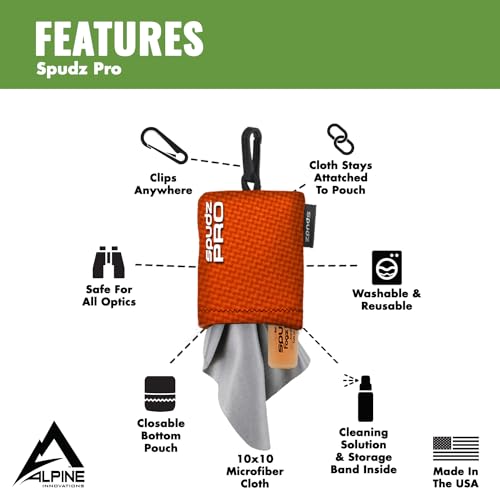 SPUDZ Pro | 10" x 10" Microfiber Cloth Screen & Lens Cleaner w/ 4ml Bottle | - color: Black w/ Bottle of FogzOFF