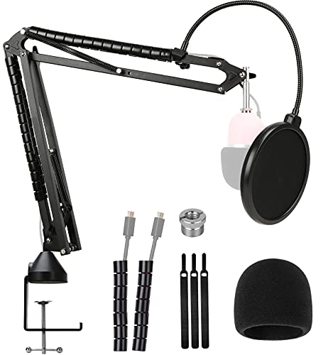 Razer Seiren Mini Mic Boom Arm with Microphone Windscreen and Dual Layered Mic Pop Filter for Razer Seiren Mini USB Streaming Microphone by YOUSHARES - color: Heavy Duty Arm