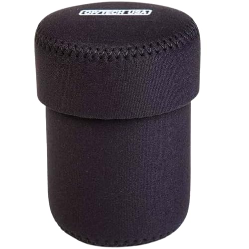 OP/TECH USA Fold-Over Neoprene Lens Pouch – Camera Lens Case for safe Lens Cover storage, Great for Photography & outdoor shoot, Keeps your Lens secure with No-Lose Lid-304 (Black) - Made in USA - size: 304