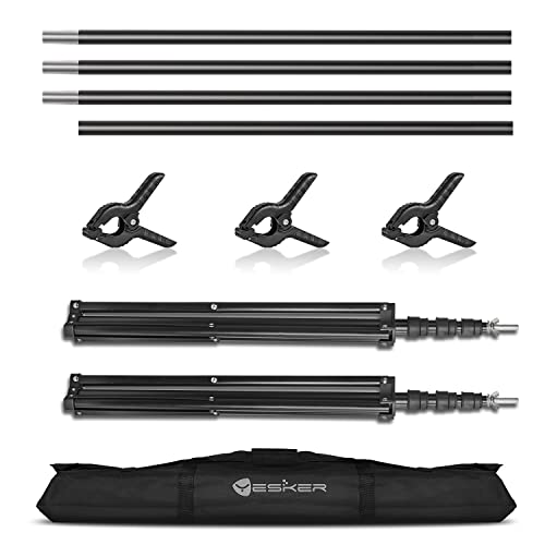 Yesker 8.5X10ft Background Stand Backdrop Support System Kit Photo Video Studio Adjustable Backdrop Stand for Photoshoot Photography Parties Wedding with Carrying Bag - size: 8.5x10ft Backdrop Stand