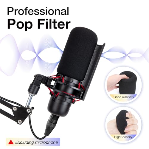 SUNMON HyperX ProCast Mic Foam Windscreen Compatible with HyperX ProCast Microphone - Mic Foam Covers Noise Reduction, Improved Sound Quality, Microphone Pop Filter for HyperX Pro Cast