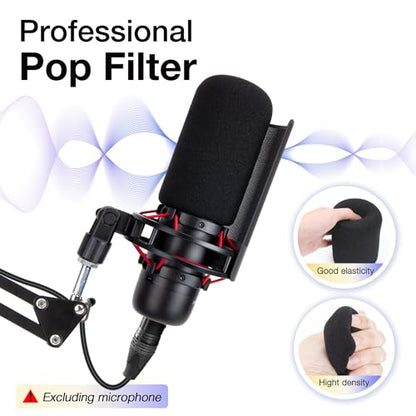SUNMON HyperX ProCast Mic Foam Windscreen Compatible with HyperX ProCast Microphone - Mic Foam Covers Noise Reduction, Improved Sound Quality, Microphone Pop Filter for HyperX Pro Cast