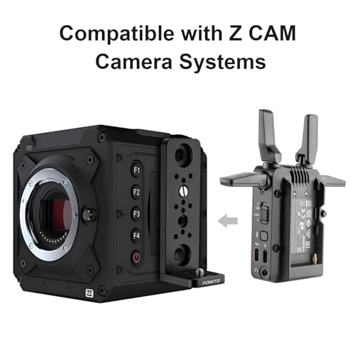 FOMITO L-Shape Camera Extension Bracket - Aluminum Alloy Rig Mount with 1/4" & 3/8" Screws for Z CAM, Wireless Transmitter, LED Light & Phone Holder | Adjustable Installation Direction L6