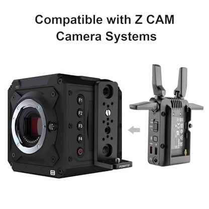 FOMITO L-Shape Camera Extension Bracket - Aluminum Alloy Rig Mount with 1/4" & 3/8" Screws for Z CAM, Wireless Transmitter, LED Light & Phone Holder | Adjustable Installation Direction L6