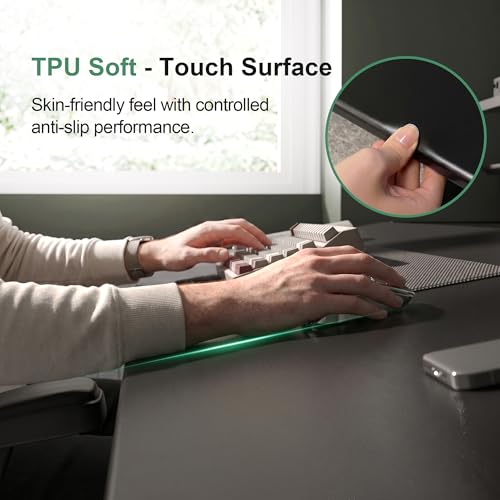 JWX Tilt Standing Desk, 0 to 15 Degree Ergonomic Tilting Desktop, Electric Height Adjustable Sit Stand Desk, 4 Motor Frame, TPU Soft Touch Surface, Home Office Gaming Desk - size: Ergonomic Tilt