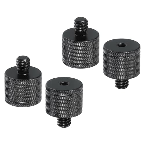 PATIKIL Tripod Screw Adapter M4 Female to 1/4" Male, 4 Pcs Tripod Nut Connectors Camera Mount Screw Camera Double Head Converter for Microphone Holder Magic Arms Accessories, 20 mm - size: M4 Female to 1/4" Male,20 mm