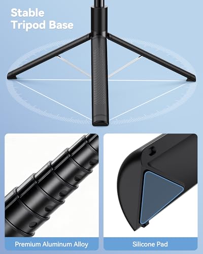 TECKNET 71" Phone Tripod & Selfie Stick, Portable Extendable Cell Phone Tripod Stand with Wireless Remote and Phone Holder, with Wireless Remote Control for iPhone/Samsung/Android/Camera - color: Black