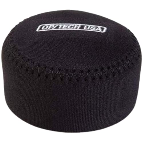 OP/TECH USA Fold-Over Neoprene Lens Pouch – Camera Lens Case for safe Lens Cover storage, Great for Photography & outdoor shoot, Keeps your Lens secure with No-Lose Lid-251 (Black) - Made in USA - size: 251