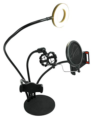 Technical Pro Conference Room/Work From Home Desk Light w/Mic+Phone+Tablet Stand