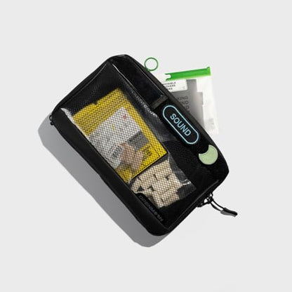 OPENMOON Translucent Storage Electronics & Camera Accessories Pouch - Cable Organizer Gear Accessories Pouch Travel Camera Essentials - S thick version - size: S