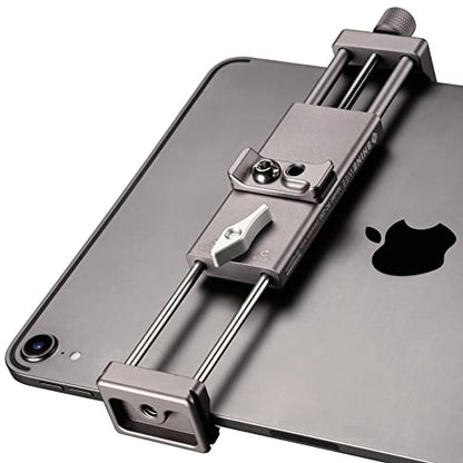 SHINEWEE Full Metal Tablet Tripod Holder - Compatible with iPad mini/Air/Pro | 1/4" Screw & Arca-Swiss Dovetail Mounts | Universal Tablet Clamp Adapter