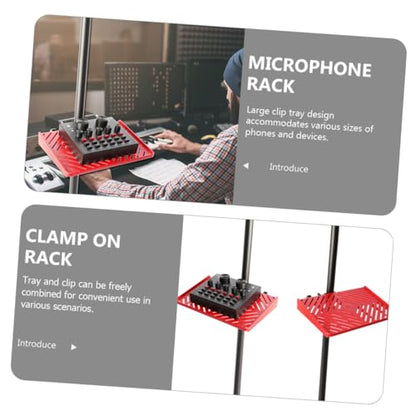 HOMSFOU Live Broadcast Sound Card Holder Sturdy Abs Metal Clamp Mic Boom for Recording