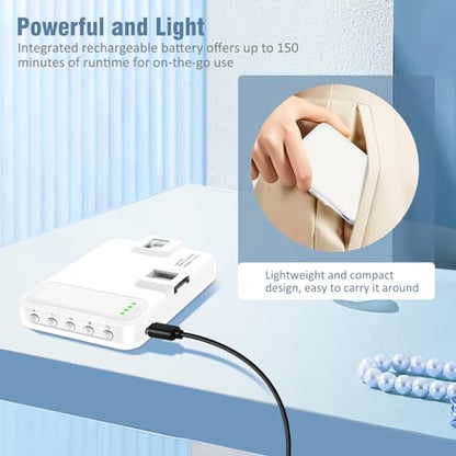 ALTSON 60 LED Portable Selfie Light Video Conference Lighting with Clip & Camera Tripod Adapter Rechargeable 2200mAh CRI 97+, 9 Light Modes for Phone iPhone Webcam Laptop Photo Makeup - color: Pearl White