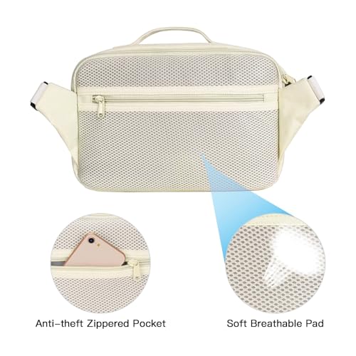MOSISO Camera Shoulder Bag Case Crossbody Sling Purse, DSLR/SLR/Mirrorless Compact Padded Photography Handbag with Rain Cover Compatible with Canon/Nikon/Sony Cameras and Lenses, Beige - color: Beige