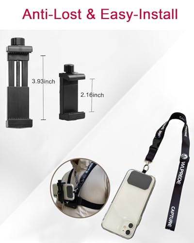 Phone Chest Mount Head Strap Accessories - Vlogging Kit for iPhone,POV Phone Holder for iPhone 17-Hands Free Body Camera Mount for Immersive Fishing Video Recording,YouTube,TikTok,Live Stream,Cooking