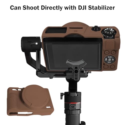 Easy Hood Case for Canon Powershot G7 X Mark III Digital Camera, Soft Silicone Protective Cover with Removable Lens Cover for Canon Powershot G7X Mark III DSLR Camera (Brown) - color: G7X3 Brown