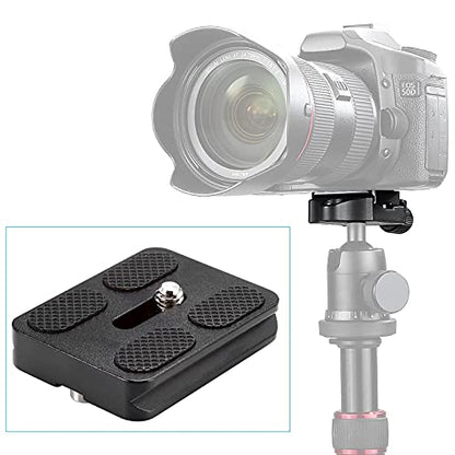 Neewer Pack of 2 PU-50 50 mm Universal Metal Quick Release Plate with 1/4 Inch Screw, Compliant with Standard for Camera Tripod Ball Joint (Black) - style: QS-PU50(2-Pack)