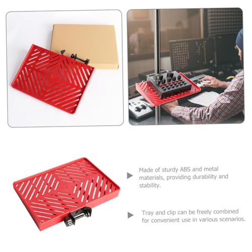 HOMSFOU Live Broadcast Sound Card Holder Sturdy Abs Metal Clamp Mic Boom for Recording