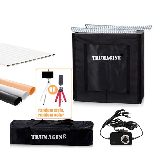 Photo Light Box Photography 24"x24"x24" Tabletop Dimmable LED Cube Shooting Tent Kit for White Studio Box Product Photographic Lighting Tents with PVC Backdrops and Mini Tripod - size: 24x24x24 INCH