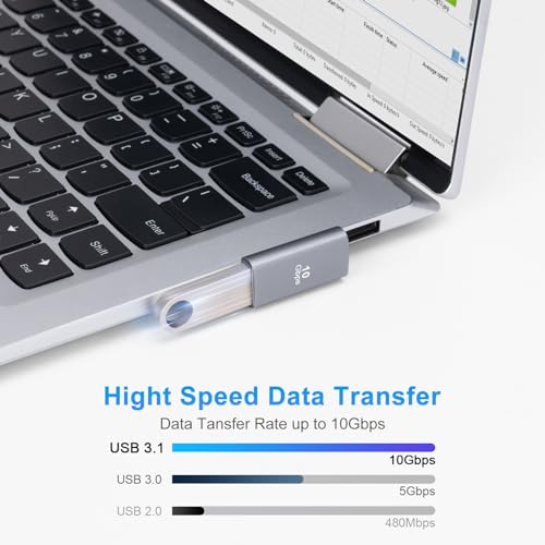 90 Degree USB3.0 Adapter (2 Pack), Left Angle and Right Angle 3.0 USB A Male to Female Converter Extender for PC, Laptop, USB A Charger, Power Bank and More, USB3.0 Expansion Adapter - style: 3.1USBm-USBf-MD