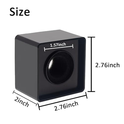 4 Pcs Microphone Flag Station Portable Square Cube ABS Foam Mic Flag Logo Studio Equipment Microphone Accessorie for Reporter Host Interview Black White