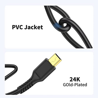 3ft Mini USB Cable, Standard USB 2.0 to Mini B Male Charger Cord Durable USB Mini to USB Charging Cable Compatible with PS3 Controller, MP3 Player, Camera, Dash Cam, Garmin GPS, Hero 3+(Black) - size: 3 Feet