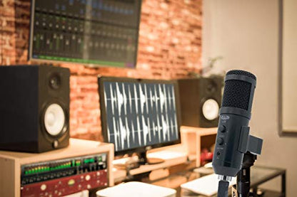 CAD Audio U49 USB Large Format Side Address Studio Microphone with Headphone Monitor and Echo,Black - style: U49