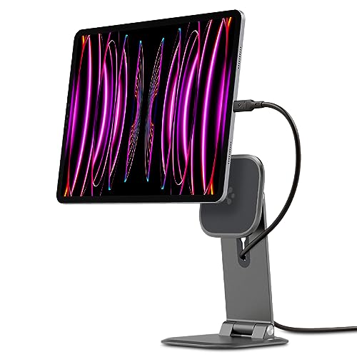 Spigen OneTap Easel Tablet Stand Designed for All iPad/Pro/Air/Mini Models Compatible with 8.3" / 10.9" / Pro 11" / 12.9" / 13" Premium Adjustable Multi-Angle Magnetic Stand - Space Gray - size: Multi-Angle Tablet Stand