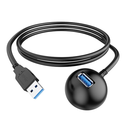 USB 3.0 Extension Cable for Desktop, 5FT / 1.5m 5Gbps Dock Station Docking Cable, Type-A Male to Female Extension Cord for Flash Drive, Card Reader, Keyboard, Mouse, Laptop, Tablet, Webcam & More - size: 5FT