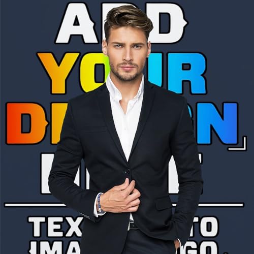 Custom Photography Cloth Design Your Own Photo Logo Text Personalized Backdrops Non-Reflective Photoshoot Background Screen Portrait Studio Photobooth Drops 56 X 79 Inches, Dark Grey Blue - color: Dark Grey Blue, size: 56"×79"