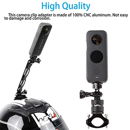 PellKing 1/4" Adapter Screw Head Camera Mount, CNC Aluminum Alloy Tripod Conversion Adapter for Insta360 One X5 X4 X3 X2 X/DJI OSMO 360/DJI Pocket 3 2/GoPro MAX Camera Accessories