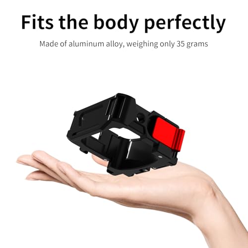 Expansion Adapter Frame Accessories Compatible with DJI Osmo Pocket 4/4Pro/3/Xtra Muse Aluminum Alloy Action Camera Protective Cage, Metal Bracket Mount with 1/4" Screw Holes/Gopro Adapter/Cold Shoe