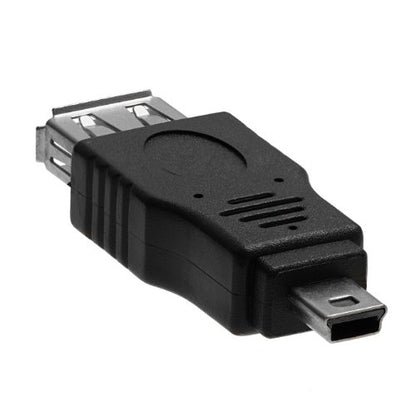 Cmple - Mini USB to USB Adapter Standard 2.0 A Female Jack to Mini B Male Plug OTG Connector Converter for Digital Cameras Tablets Dash Cams Transfer Photos to Computer - size: Single, style: USB 2.0 A Female to Mini B 5-Pin Male