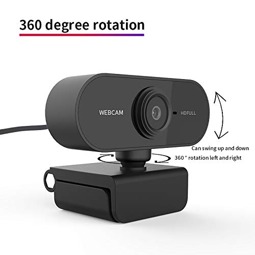 LICAEVEY HighDefinition USB Camera with Design for Clear Video Calls - Suitable for Notebooks, Desktop Computers, and Online Teaching, Black (Black)