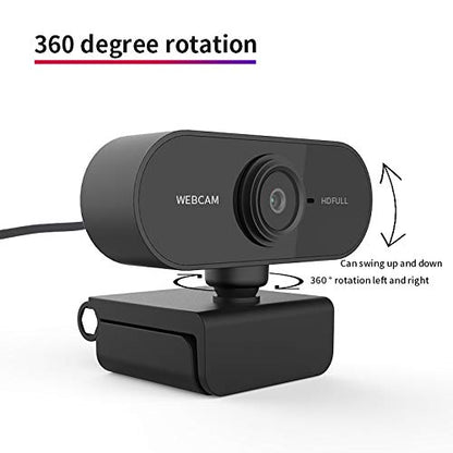 LICAEVEY HighDefinition USB Camera with Design for Clear Video Calls - Suitable for Notebooks, Desktop Computers, and Online Teaching, Black (Black)